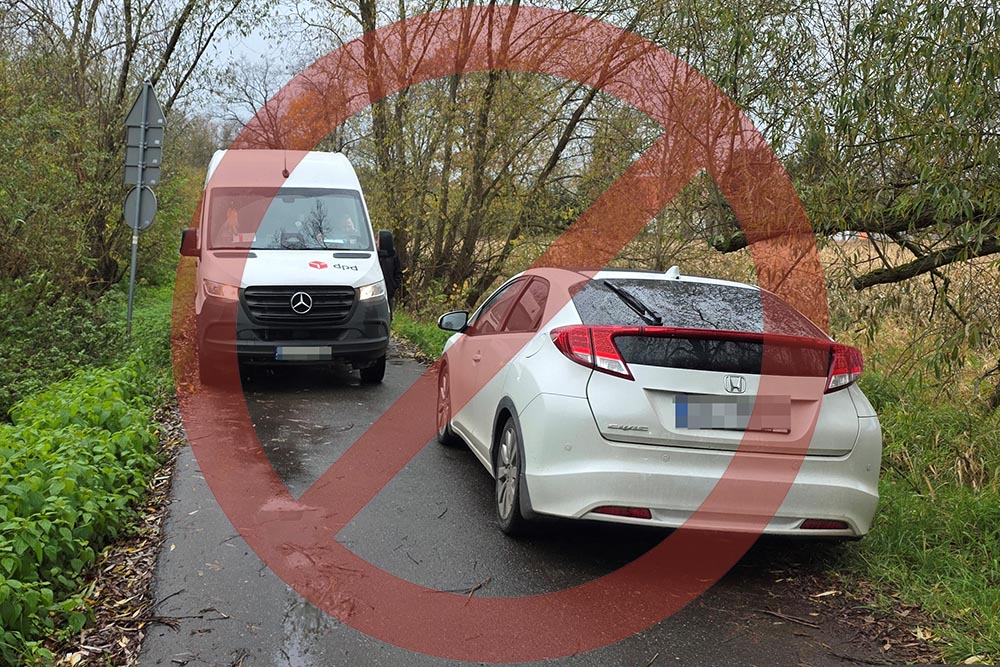 Zablokowali drogę. Żadne nie chciał ustąpić.