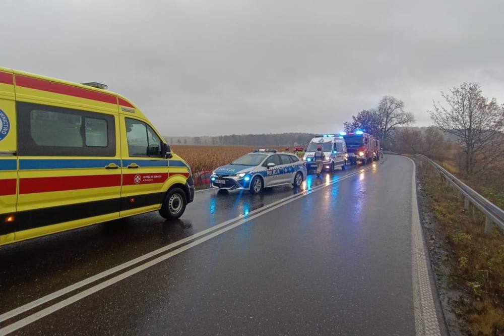 Samochód wypadł z drogi