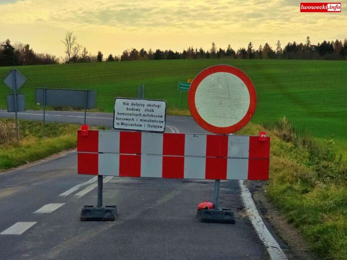 dw297 Pławna przebudowa remont zakaz ruchu