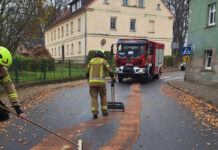 Strażacy dysponowani do miejscowego zagrożenia w Lubomierzu