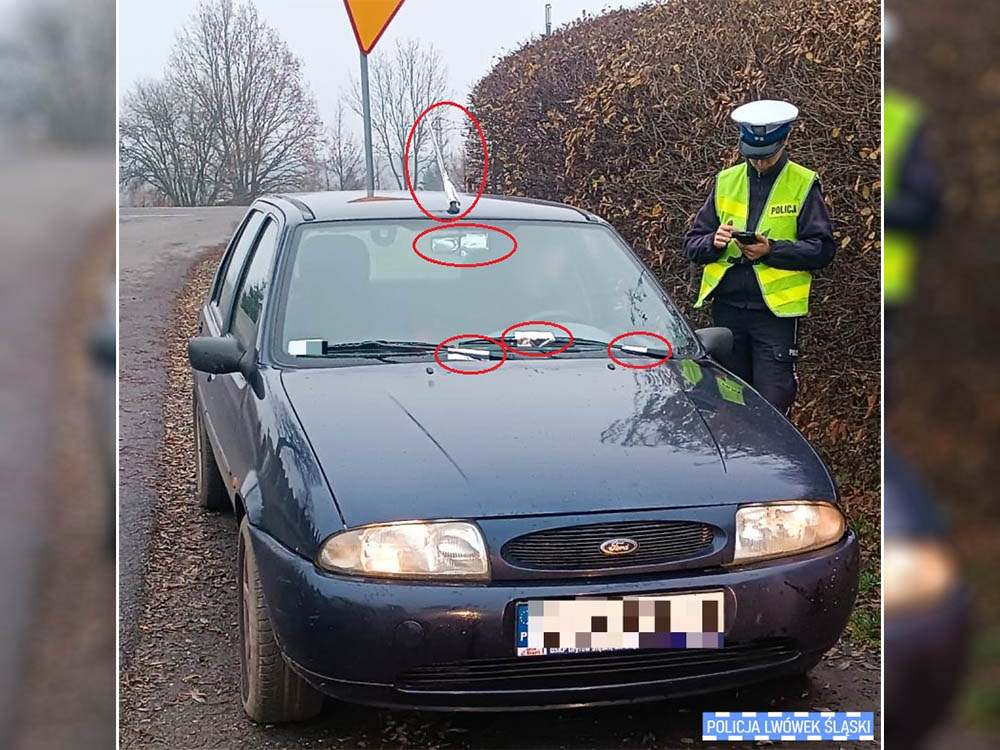 Folia aluminiowa nie ochroniła przed kontrolą – „medium samochodowe” bez szans z Policją