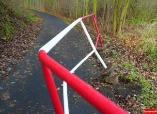 Niebezpieczne miejsce koło Lwówka Śląskiego