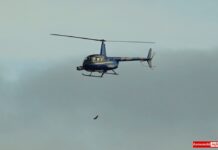 Robinson latał tuż nad domami