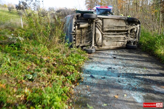 wypadek dachowanie pilchowice zapora 2