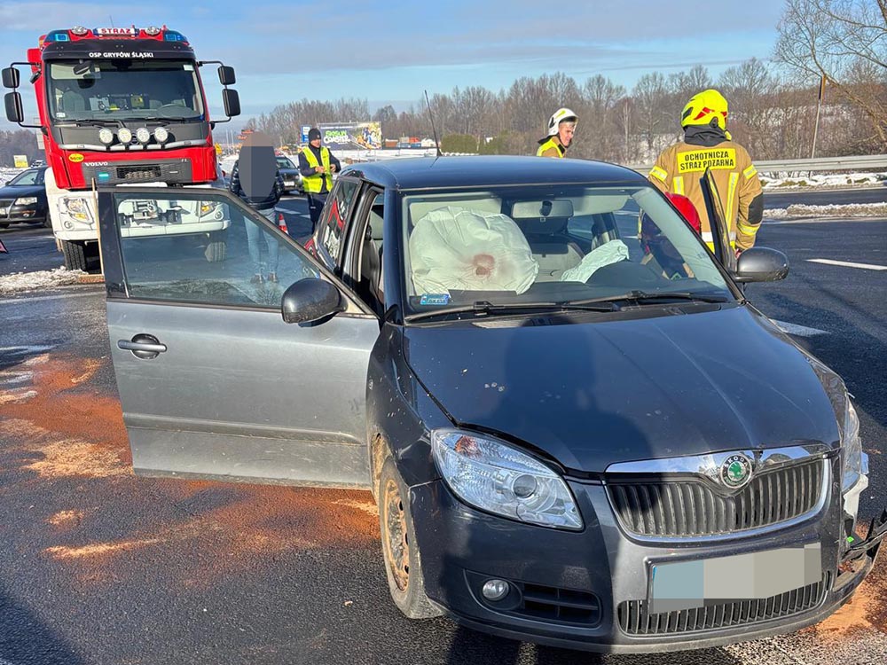 Zderzenie Toyoty ze Skodą