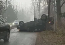 Stracił panowanie nad pojazdem i dachował