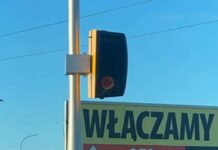 Fotoradar przy drodze krajowej nr 30.