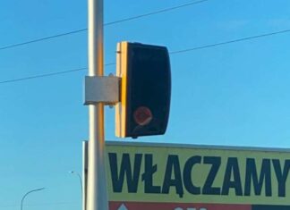 Fotoradar przy drodze krajowej nr 30.