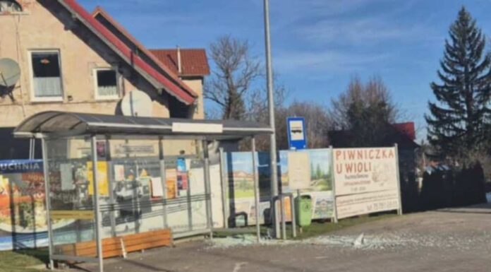 Wpadł w szał i zdewastował przystanek