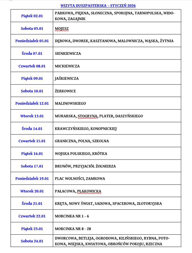 Lwówek Śląski. Wizyta Duszpasterska „KOLĘDA 2026”