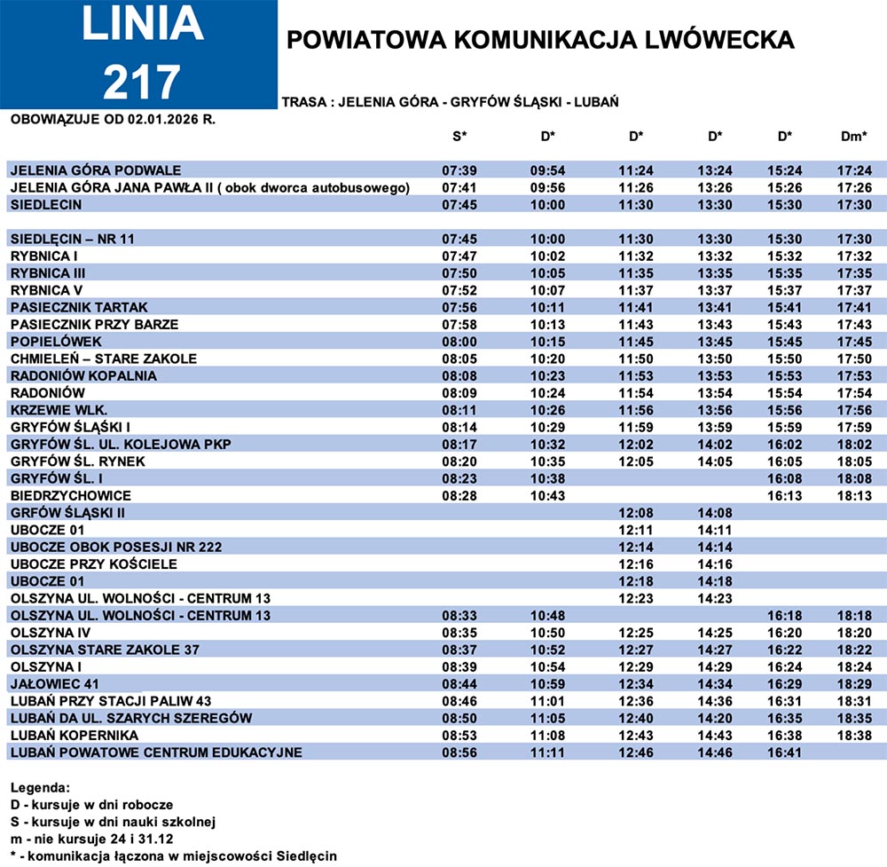 Nowy rozkład jazdy Powiatowej Komunikacji Autobusowej