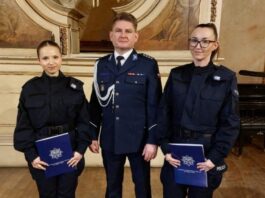 Uroczyste ślubowanie nowoprzyjętych policjantek