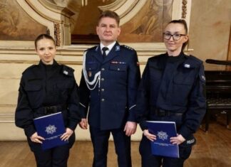 Uroczyste ślubowanie nowoprzyjętych policjantek