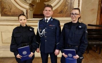 Uroczyste ślubowanie nowoprzyjętych policjantek
