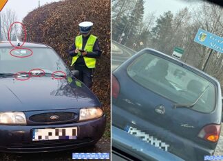 Folia aluminiowa i płyty CD nie uchroniły go przed kontrolą