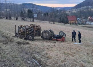 Ciągnik przygniótł mężczyznę