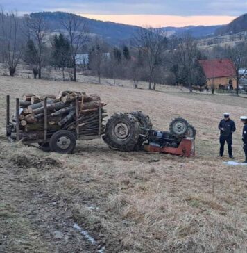 Ciągnik przygniótł mężczyznę