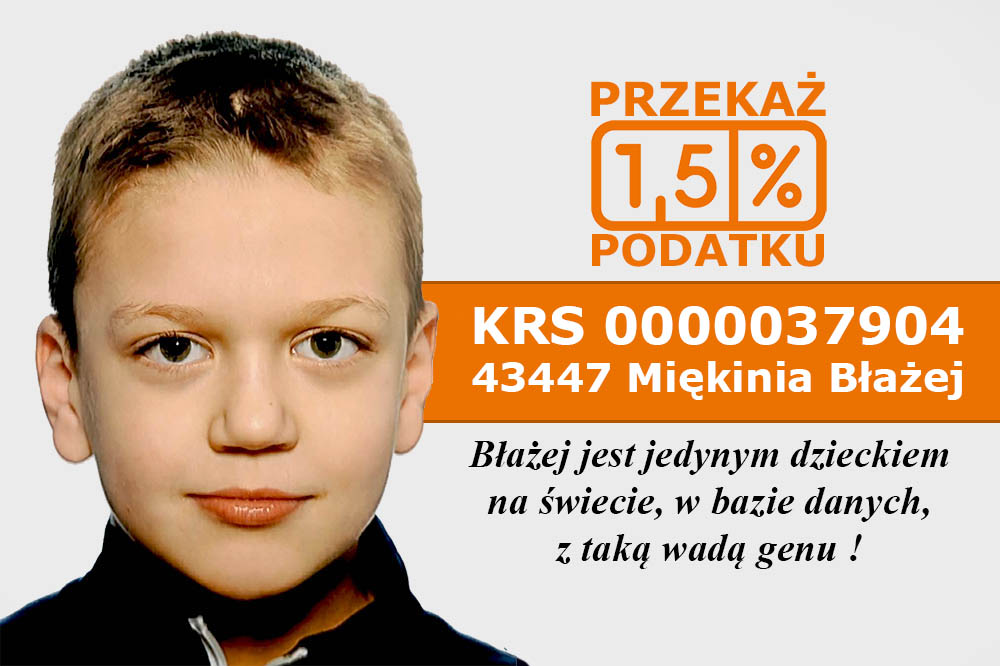 Pomóż Błażejowi. Chłopiec cierpi na wyjątkowo rzadką chorobę