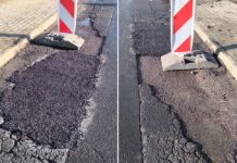 łatają dziury w drodze