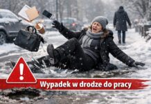 wypadek w drodze do pracy