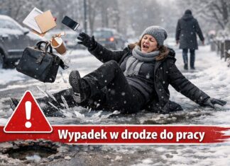 wypadek w drodze do pracy