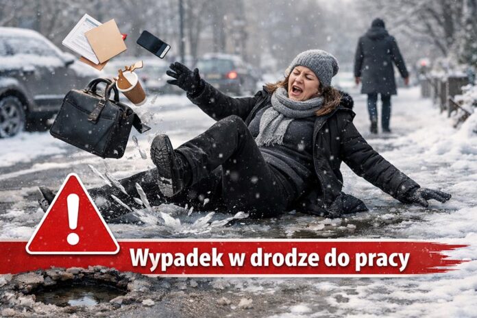 wypadek w drodze do pracy