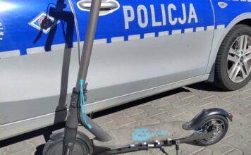 14-latek na hulajnodze próbował uciec policji hulajnoga