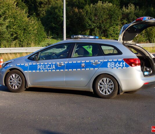 Wypadek na drodze wojewódzkiej . Utrudnienia na drodze