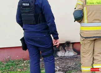pożar remiza OSP Sobota