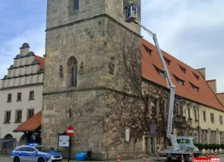 zabezpieczenie wieża ratusz w Lwówku Śląskim 2