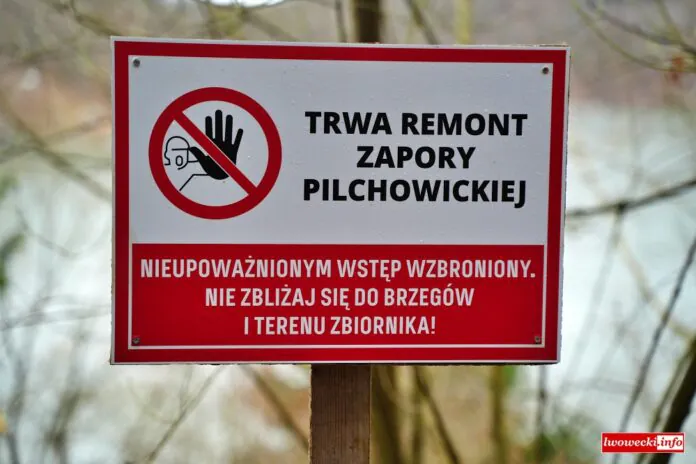 zapora remont jezioro pilchowickie (4) Zamykają zaporę Jeziora Pilchowickiego