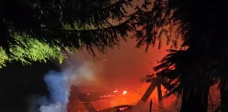 pożar budynku krzewie wielkie 10
