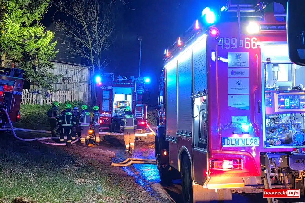 Pożar budynku 11 pozar budynku krzewie wielkie 13