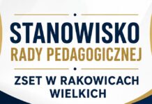 Stanowisko Rady Pedagogicznej ZSET w Rakowicach Wielkich