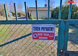 plac zabaw Rakowice Małe teren prywatny zakaz wstępu