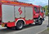 Strażacy dysponowani do pożaru w zakładzie