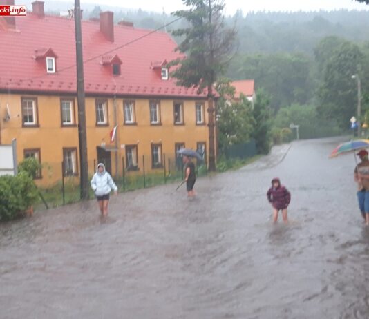 Deszcz zalewa ulice
