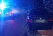 policja BMW noc