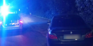 policja BMW noc