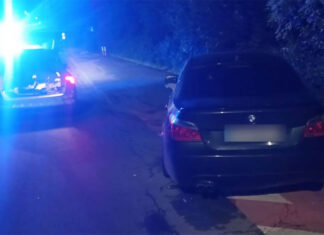 policja BMW noc