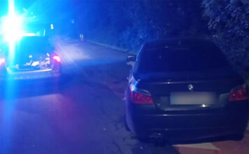 policja BMW noc