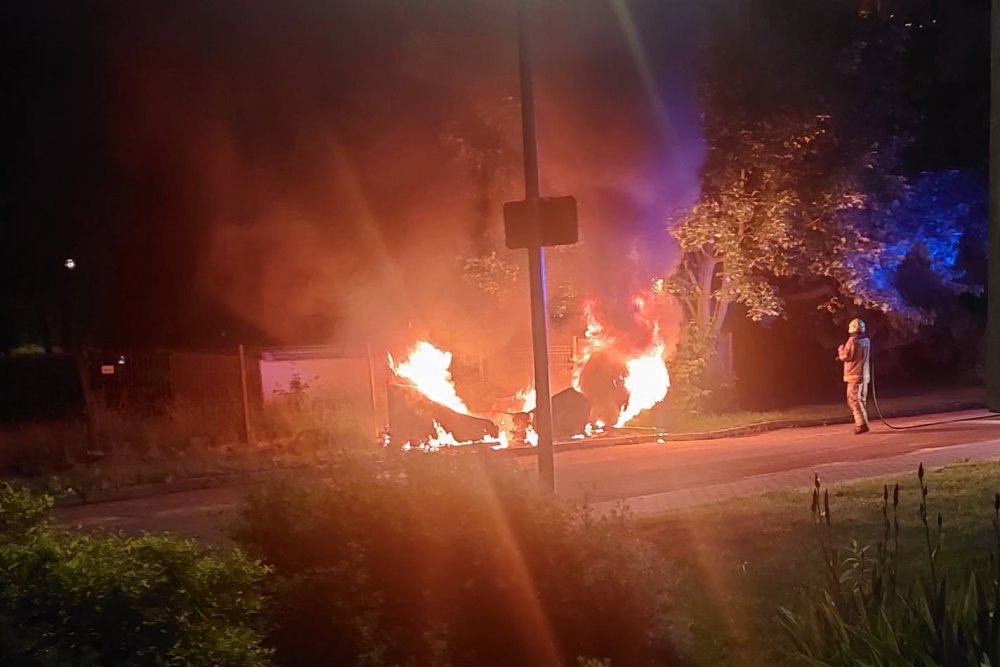 Nocny pożar w Gryfowie Śląskim