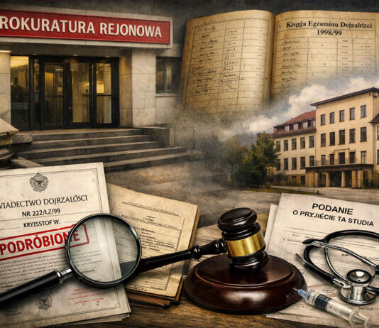 Posługiwał się podrobionym świadectwem maturalnym