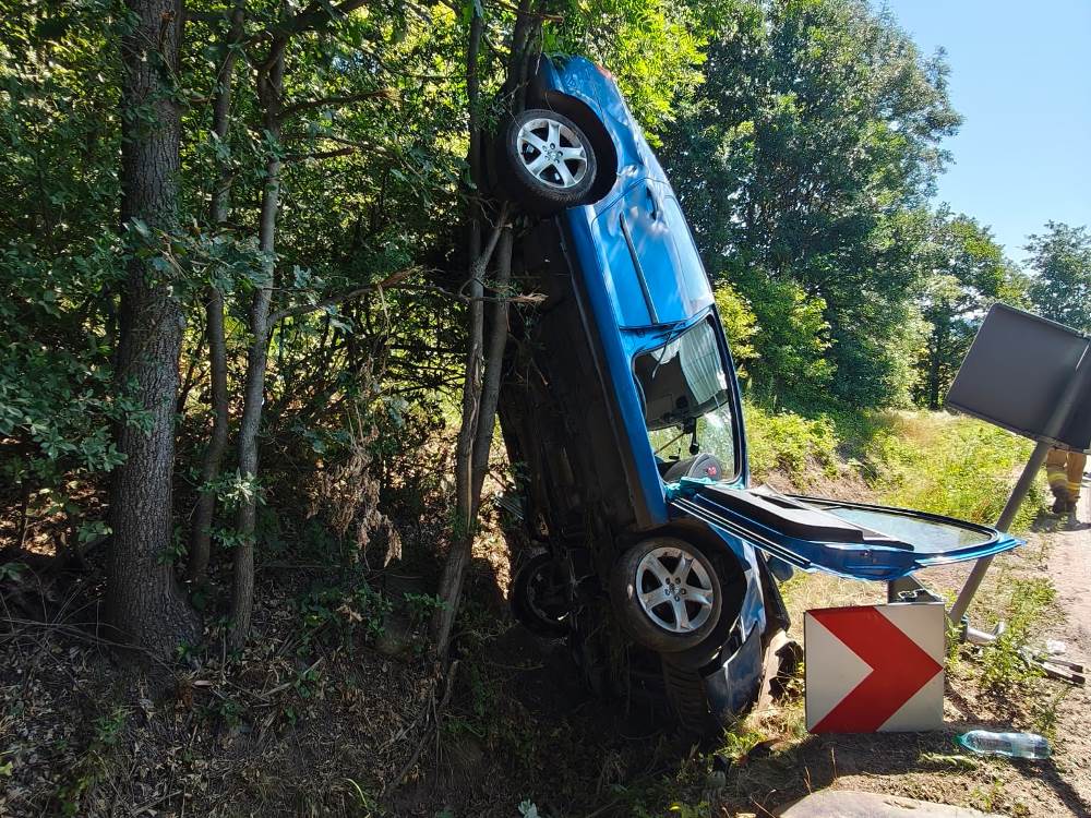 wypadek Brunow Peugeot 2