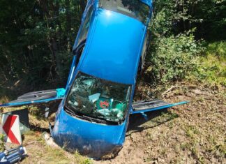 wypadek Brunow Peugeot 3