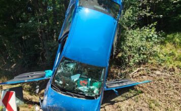 wypadek Brunow Peugeot 3
