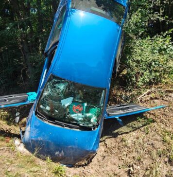 wypadek Brunow Peugeot 3
