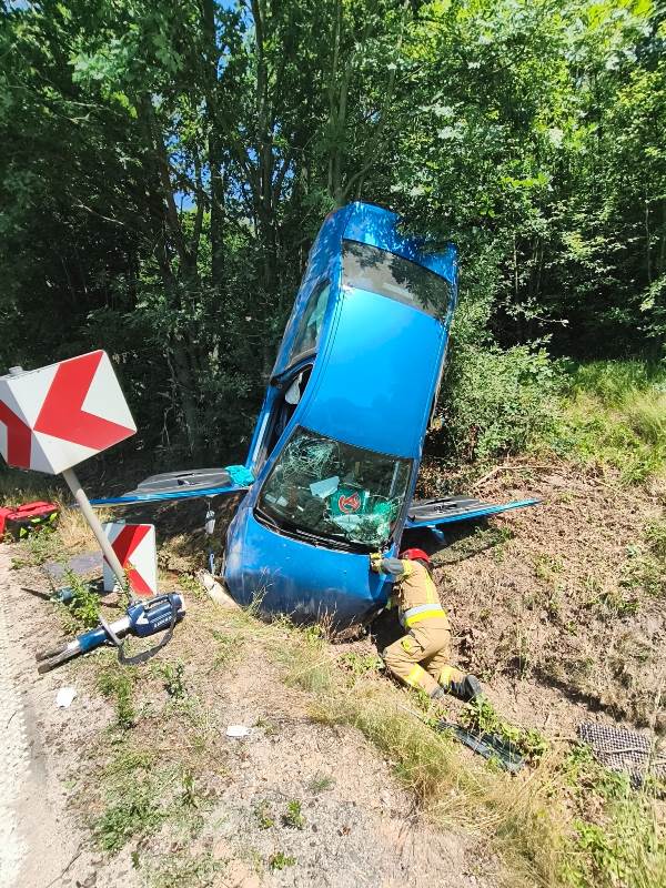 wypadek Brunow Peugeot 6