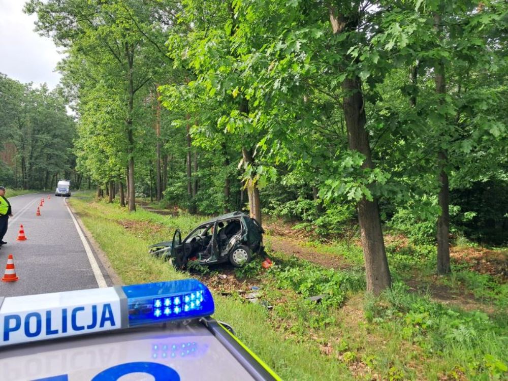 Tyle zostało z Volkswagena 1 wypadek Czerwona Woda 1