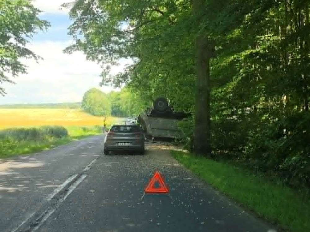 Naczepa do góry kołami 3 wypadek bielanka ciezarowka 4